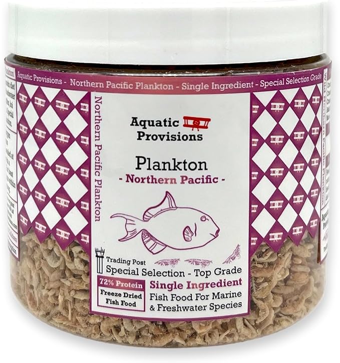Northern Pacific Plankton High Protein Freeze Dried Floating Fish Food 1.25 oz, for Freshwater and Marine Aquarium Fish