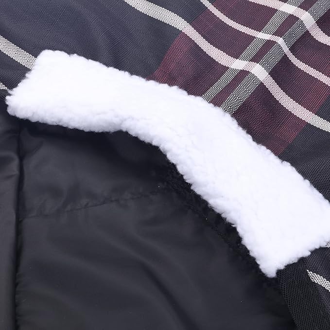 600 Denier Ripstop Mini Horse Blanket - 0g Fill Lightweight, Waterproof Breathable Miniature Pony/Donkey Turnout Rain Sheet Redplaid 48