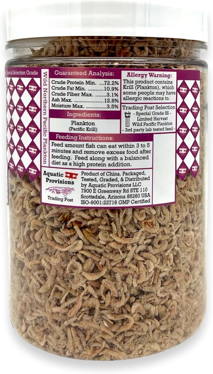 Northern Pacific Plankton High Protein Freeze Dried Floating Fish Food 4 oz
