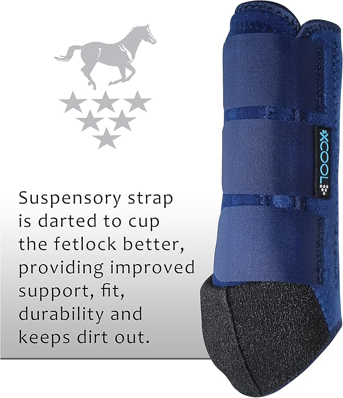 Professional's Choice 2XCOOL Sports Medicine Horse Boots | Protective & Breathable Design for Ultimate Comfort, Durability & Cooling in Active Horses | 2 Pack