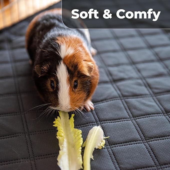 Washable Rabbit & Guinea Pig Cage Liner & Bedding for C&C 2x1 (29"x15"), 4 Pack, Easy to Clean Unlike Fleece, Waterproof, Absorbent, Non-Slip Pee Pad, Reusable Bunny Mat for Small Animals