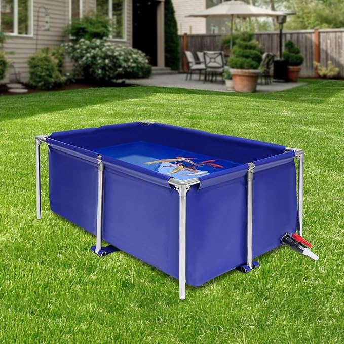 Canvas Fish Pond, Foldable Fish Aquarium Tank, Portable Koi Breeding Pool, Indoor Outdoor Goldfish Tank, Turtle Ornamental Pool