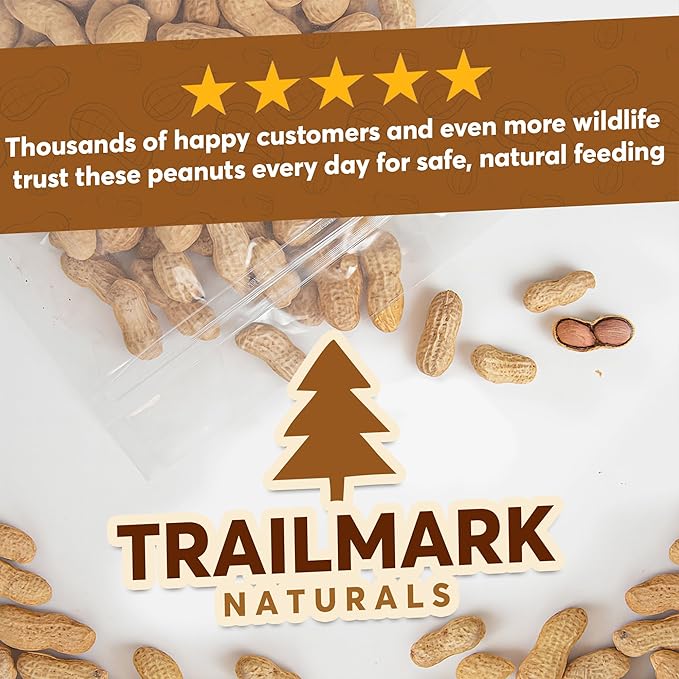 50 LB - Raw Peanuts For Squirrels, Raw In Shell Peanuts For Birds and Wildlife- Squirrel Food, Wild Bird Seed - Grown in The USA