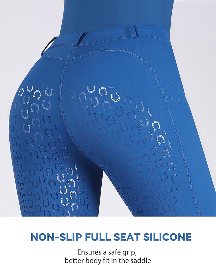 Harrison Howard Women's Horse Riding Pants Double Pocket Silicone Full-Seat Breeches Equestrian Breeches