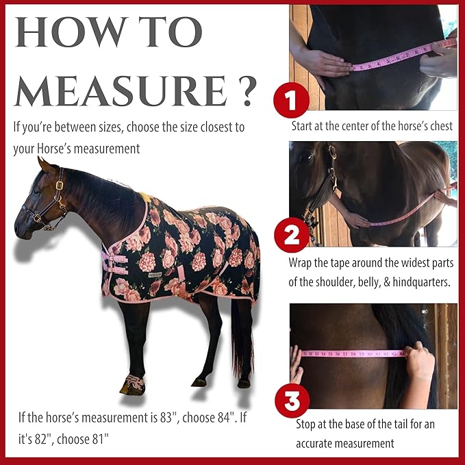 Jeffers Expression Fleece Cooler for Horses, Standard Neck, Rose Garden 75"- Equine Towel Blanket, Moisture Absorbent, Light Weight, Best for Drying, Exercise, Bathing, Adjustable Belly Bands