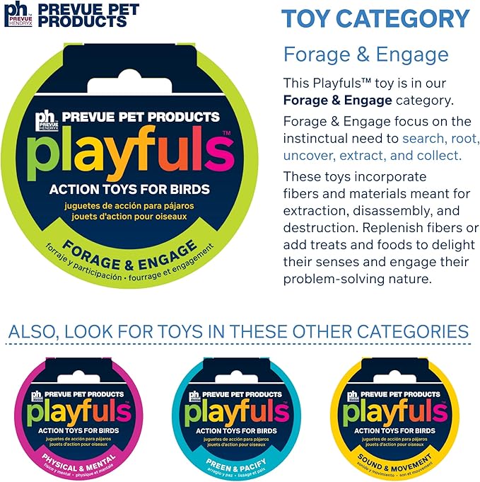 Prevue Hendryx 62604 Calypso Creations Fiesta Handbag Bird Toy, 9 x 6