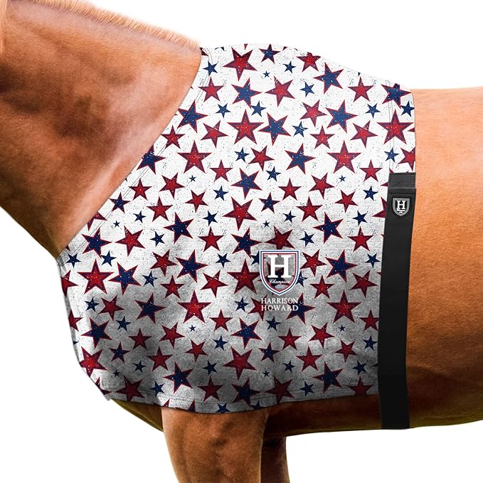 Harrison Howard Heat-Insulating Breathable Stretchy Shoulder Guard Anti Rub Bib for Horse Vivid Stars L