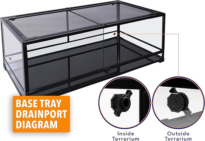 Carolina Custom Cages, 72Lx24Wx36H Giant Deep Extra-Tall Terrarium; Easy Assembly