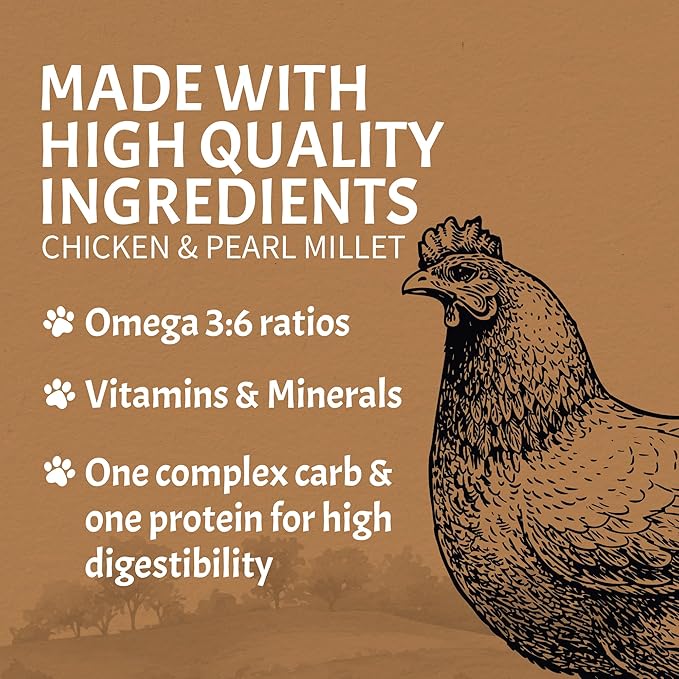 Canine Caviar - Free Spirit: Chicken & Pearl Millet Alkaline Dry Dog Food, Limited Ingredients, Gluten-Free, Based on Science & Research, Veterinary Alternative Diet (4.4 Pound Bag)