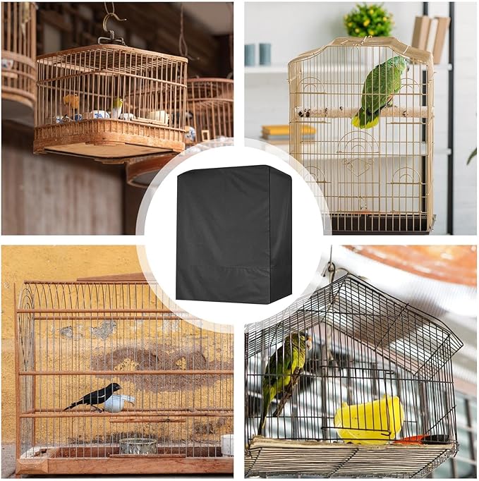 Bird Cage Covers for Night Breathable Cover Black Out Lightweight Washable Dust Proof Hood Lovebird Canary Conure Cockatiel Parakeet Pet