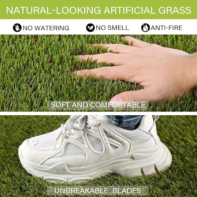 Dog Grass Pads 5 x 8 FT Artificial Grass Pee Pads for Dogs Potty Fake Grass Rug Turf Mat for Dogs Training Indoor Outdoor Garden Lawn Artificial Grass Rug