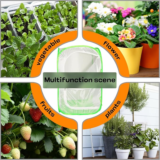 Mesh Plant Tent Enclosure, Pop-Up Cage Plant Cover, Outdoor Garden Protection Guard for Pests, Bird, Pest (24 x 24 x 36 Inches)