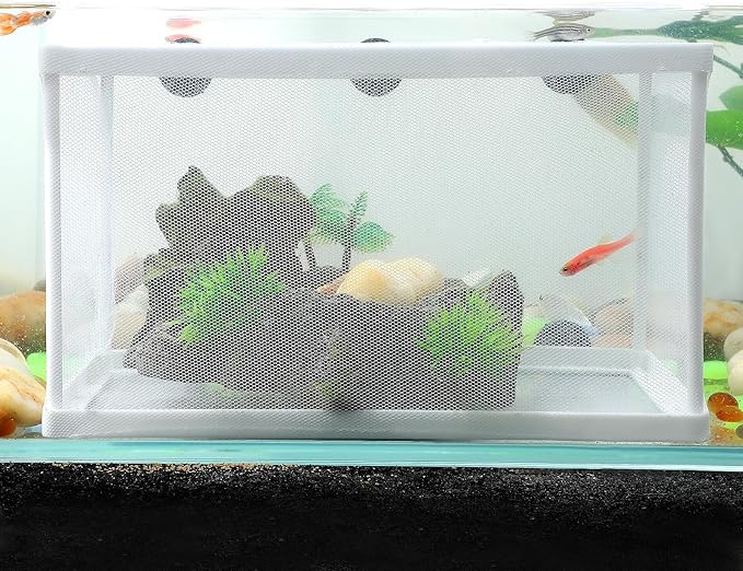 2pcs Fish Hatchery Box Aquarium Separation Net Nylon Incubator Mesh - Large Size