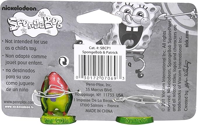 Penn-Plax Spongebob & Patrick-SBCP1 Filter Accessory, 1 IN, Multi-Color