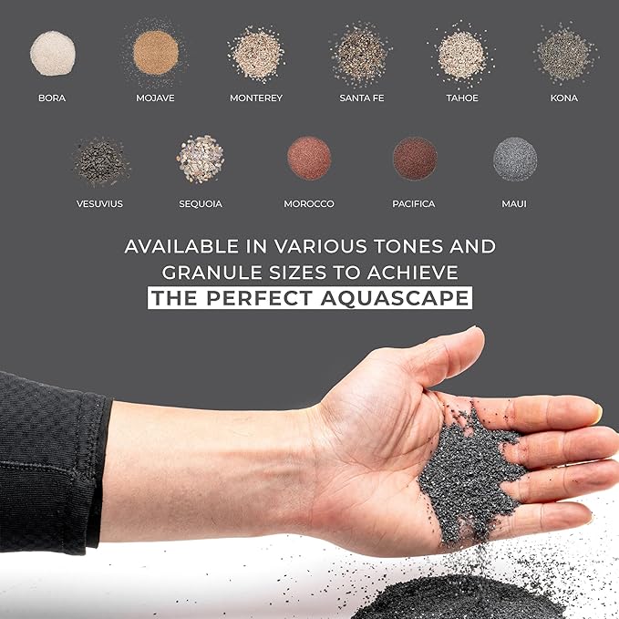 UNS Controsand - Maui, 3L - Natural Freshwater 0.4-0.9mm Black Sand for Aquascaping Planted Tanks - Aquarium, Terrarium, Paludarium Substrate for Betta, Shrimp, Fish, Jumping Spider, Turtle
