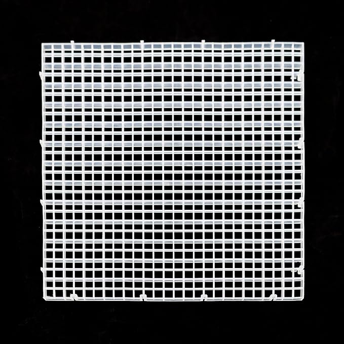 ALEGI Aquarium Fish Tank Divider Plastic Egg Crate Aquarium Filter Bottom Tray Plastic Grid (L 6pcs)