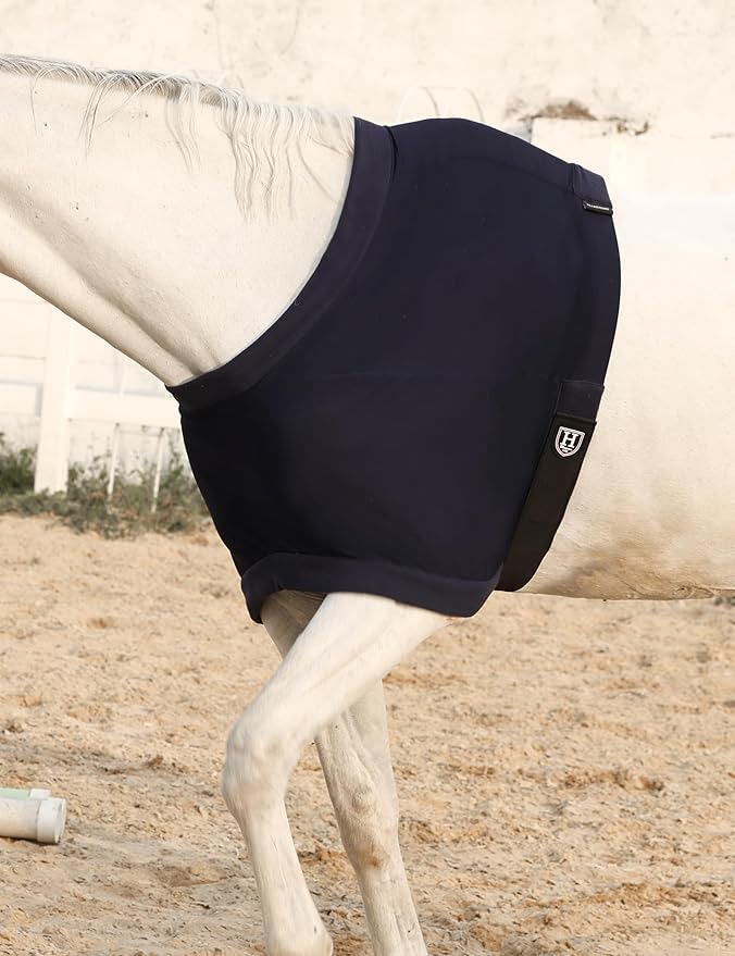 Harrison Howard Horse Shoulder Guard Thick Stretchy with Inner Soft Fleece Lining Adding Comfort Prevents Chafing Navy M