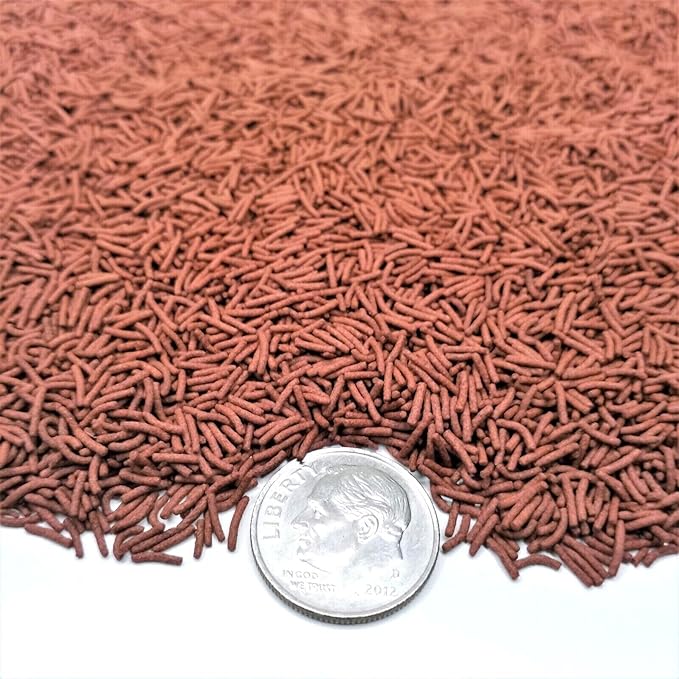 Aquatic Foods Inc. Worm Like Intense Color Enhancing Sinking Micro Sticks for Discus, Cichlids, Koi and Pond Fish, All Tropical Fish…1-lb & 8oz Med Jar
