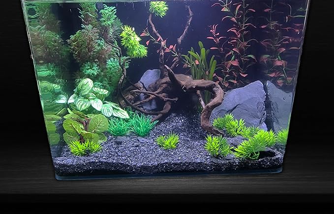 Small World Slate & Stone Aquarium Gravel - Natural Coarse Sand Substrate for Aquascaping Planted, Freshwater and Saltwater Tanks - Gravel Size Approx. 1/32" to 1/8" (6 lbs)