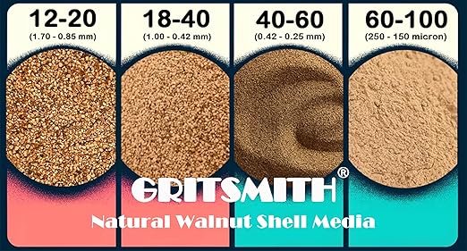 60-100 Grit Ground Walnut Shell Media (10 LBS / 4.55 KG) - Ultra Fine Grit for Tumbling, Blasting, Vibratory, Polishing, Deburring, Exfoliant