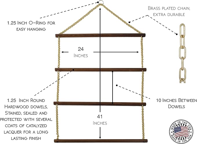 Blanket Rack Suitable for Horse Blankets, Saddle Blankets, Pads and Towels- 24" Made in The USA