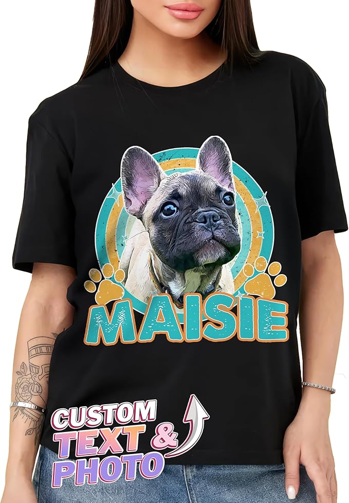 Tehg & Tuhg Custom T Shirts with Picture, Vintage Bootleg Rap Tee, Boyfriend Girlfriend, Unique Gift for Birthday Anniversary
