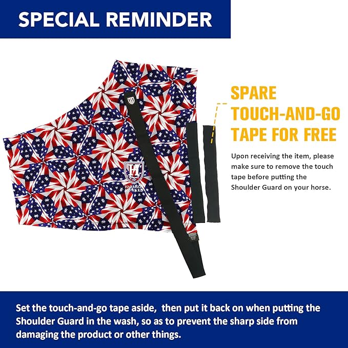 Harrison Howard Heat-Insulating Breathable Stretchy Shoulder Guard Anti Rub Bib for Horse US Flag Prism L