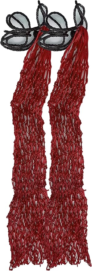 Majestic Ally 2 pcs Ultra Slow Feed 1.5"x1.5" Holes 40” Hay Net for Horses and livestocks (Red)