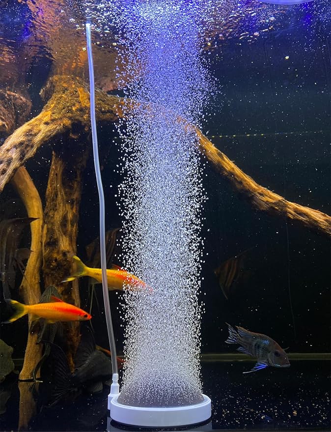 UPETTOOLS Aquarium Air Stone Fish Tank Bubbler Small Nano Air Bubble Stone Super-High Dissolved Oxygen Diffuser Makes Super Tiny Bubbles 2 Inch