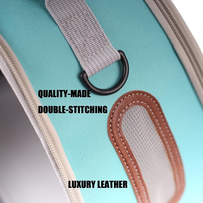 Guinea Pig Carrier Travel Cage, Portable Reptile Carrier Bag for Two (2) Guinea Pig, Bearded Dragon Lizard Carrier Cage for Small Animals Hamster Hedgehog Bird Bunny Kitten (Green, Typical Oxford)