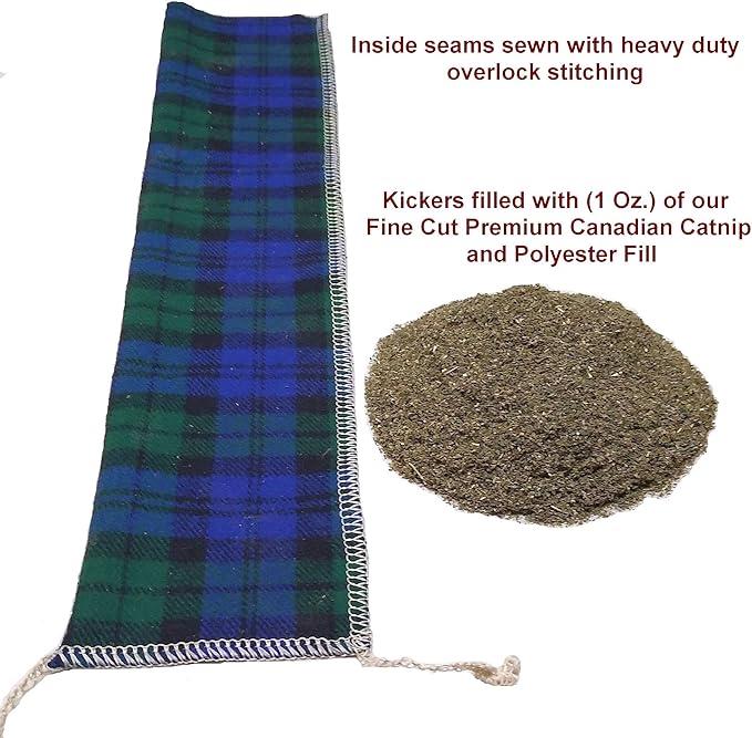 15" Catnip Cat Kicker Toys/Kitty Kick Sticks/Cat-Nip Kick Sticks (Emerald Green) (Kickers Filled with 1 oz Premium Canadian Catnip)