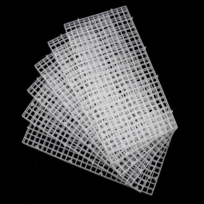 ALEGI Aquarium Fish Tank Divider Plastic Egg Crate Aquarium Filter Bottom Tray Plastic Grid (S 6pcs)
