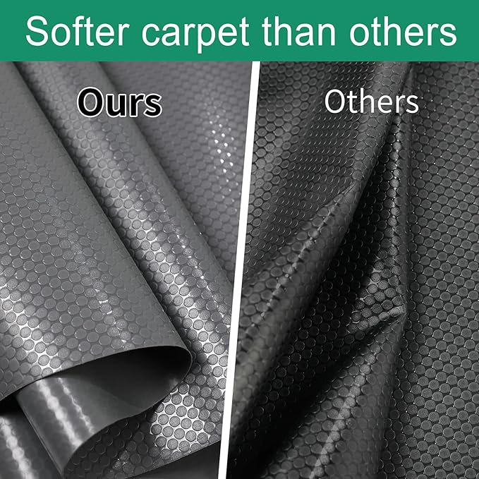 Bearded Dragon Tank Accessories, Reptile Mat, Reptile Terrarium Substrate Liner for Leopard Gecko, Lizard, Snake, Tortoise, Iguana Non-Adhesive Reptile Flooring (18"x72" Grey)