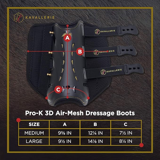 Kavallerie Classic Tendon Boots, Impact-Absorbing Material, Breathable & Evenly Distribute Pressure, Protect Tendon and Ligaments, Anti-Slip, Anti- Sore and Moisture Repellant Show Jumping Boots