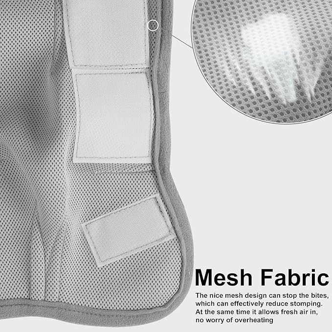 Adjustable Horse Fly Boots Set of 4, Equine Leg Protection Reduce Stomping, Breathable Mesh Fly Boots for Horses, Horse Leggings Leg Guards