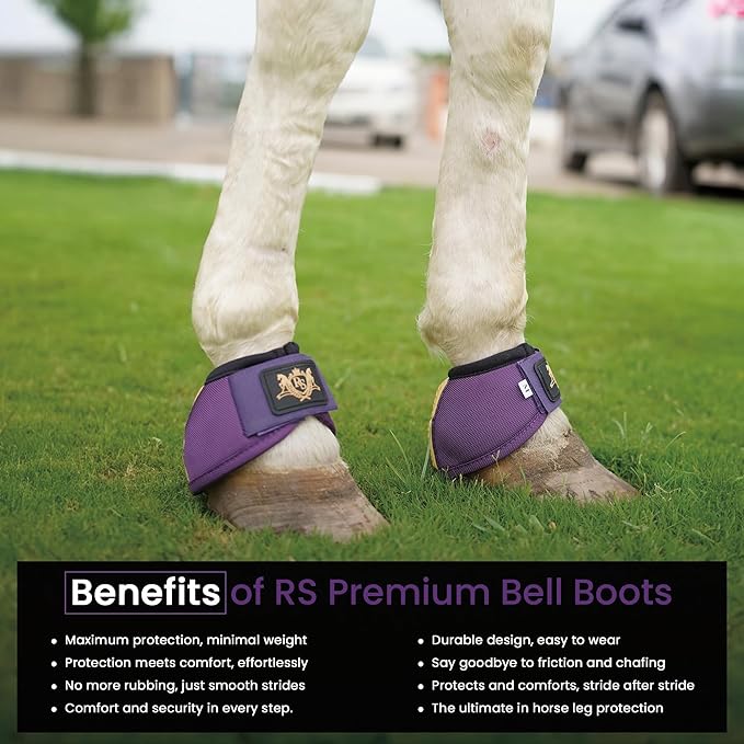 Bell Boots | Prevent Horses from Injury | Professional Bell Boots for Horses with Superb Protection, Durability, Comfort, Relaxable & Lightweight | Easily Remove mud & dust