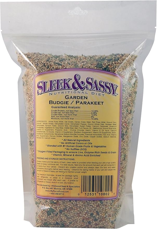 SLEEK & SASSY Garden Budgie (Parakeet) Food (2 lbs.)