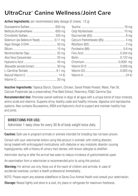 UltraCruz® Canine Wellness/Joint Care, 120 Count