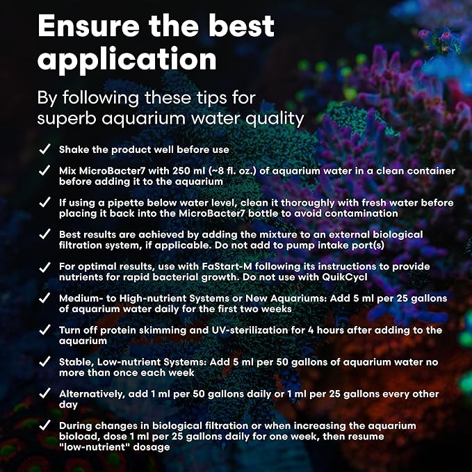 Brightwell Aquatics MicroBacter7 Complete Bioculture for Fish Tank or Aquarium - Populates Biological Filter Media for Saltwater and Freshwater Fish - Aquarium Water Treatments, 135.25 fl oz