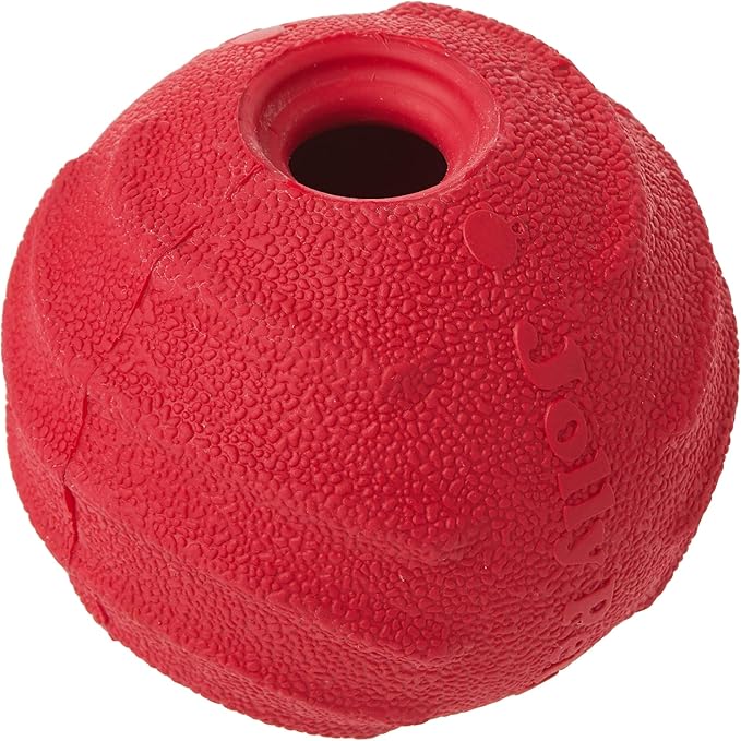 Jolly Pets Tuff Tosser Bouncing Ball Tog Toy/Treat Holder, 3 Inches, Red