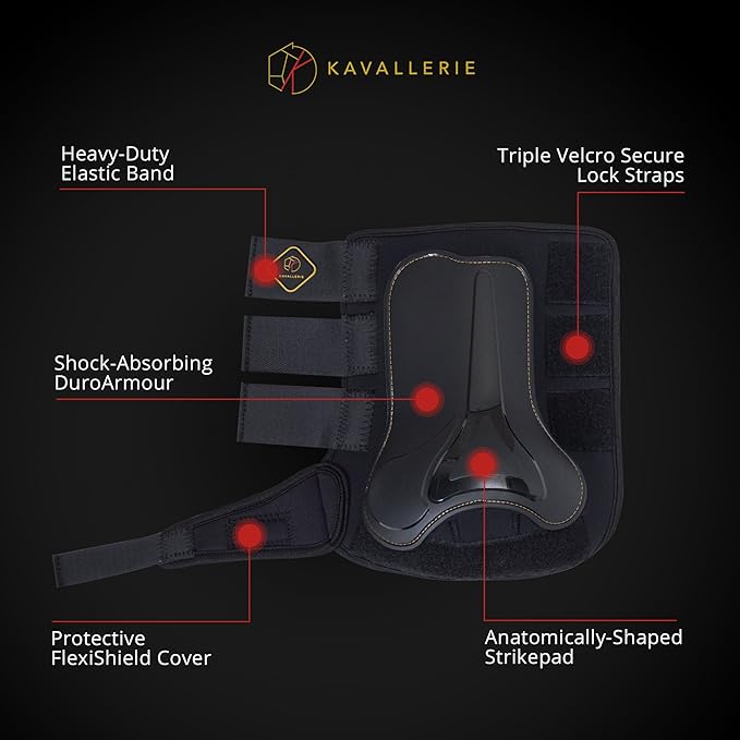 Kavallerie Classic Tendon Boots, Impact-Absorbing Material, Breathable & Evenly Distribute Pressure, Protect Tendon and Ligaments, Anti-Slip, Anti- Sore and Moisture Repellant Show Jumping Boots