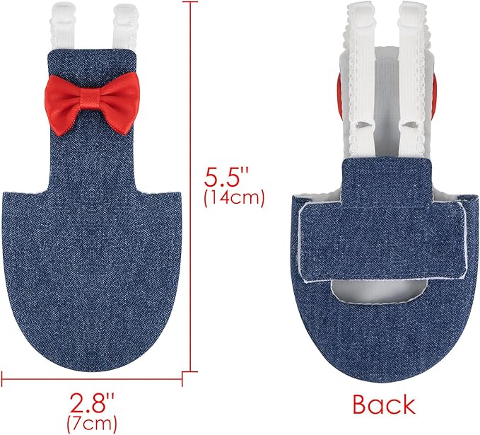Parrot Clothes - Diaper Bird Flight Suit with Adjustable Straps, Harness, Diaper with Training Rope (1PCS, Denim, M-Code)