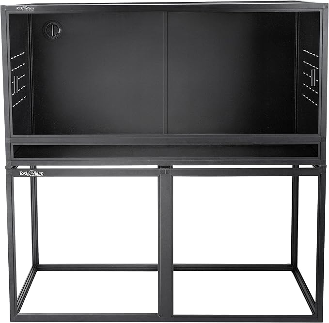 Reptile Enclosure Stand Bundle: Elevate Your Habitat - Includes Stand and Extra Enclosure for a Complete Elevated Setup 44 inches Width(Black)