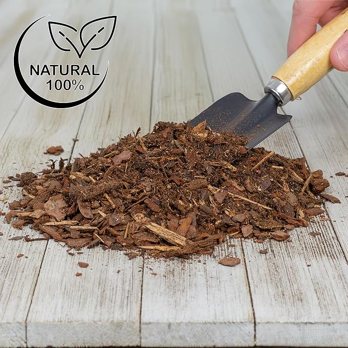 Soil Sunrise 100% Organic Orchid Potting Bark (30 Quarts) All-Natural USA-Sourced Pine Bark Orchid Mix Additive