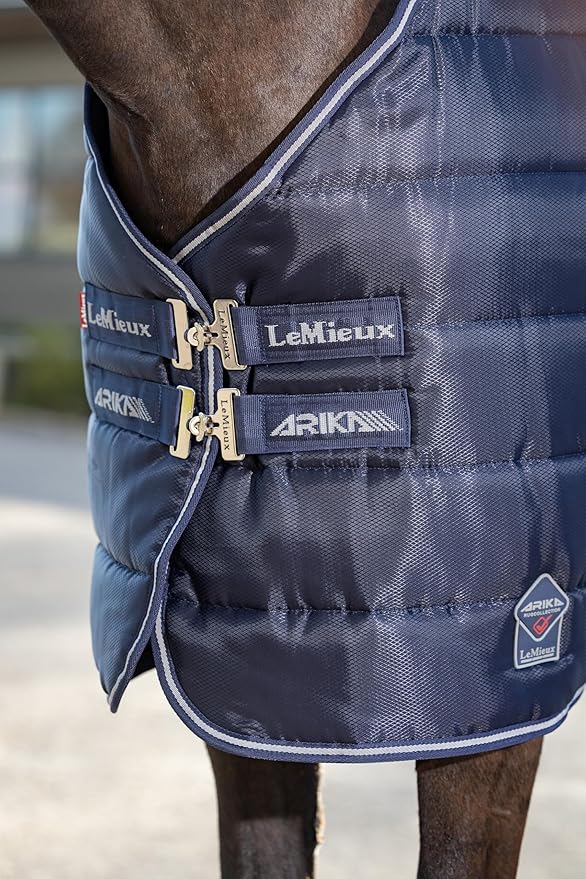 LeMieux Arika Stable-Tek 100g Blanket - Diamond Ripstop Outer - Breathable and Stain Repellent - Navy - 78"