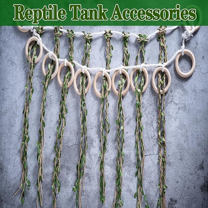 Climbing Vines for Reptiles, Handcrafted Jungle Vines, Suitable for Snakes, Ball Pythons, Chameleons, Playground Climbing Toys, Corn Snake Enrichment Toys