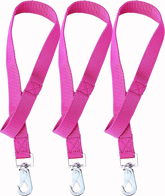 Majestic Ally Pack of 3 Horse Bucket Strap Hangers – Practical and Easy Design for Indoor or Outdoor Use -Set of 3,-1"x22"