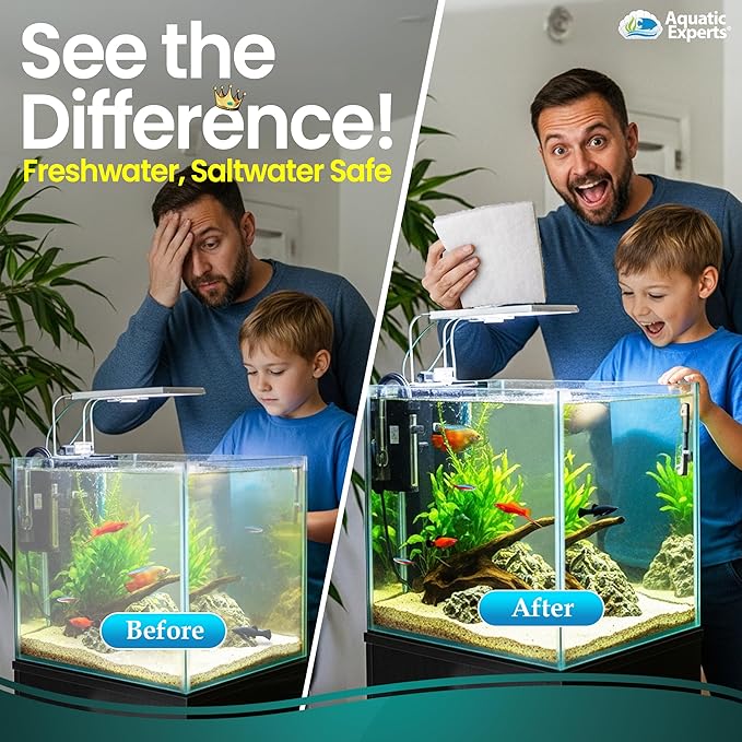 Aquatic Experts Aquarium Filter Floss for Fish Tank Filters - FilterFirst Aquarium Filter Pad - Media Roll for Crystal Clear Water, 3/4" - 1" Thick (18 Inch Wide, 72 Inch Long)