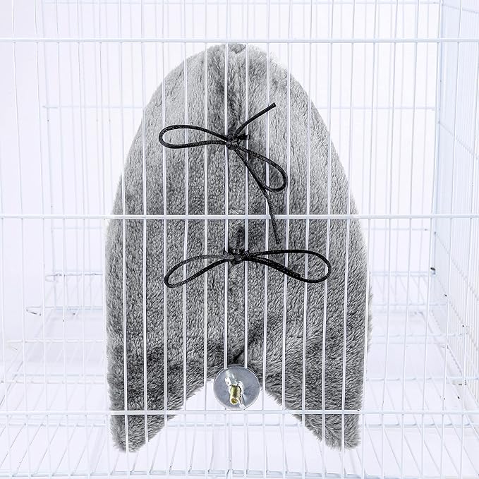 Comfort Corner Fleece Bird Blanket Parrot Cage Snuggle Hut Warm Bird Nest House Bed Hanging Hammock Toy for Parakeet Cockatiel Pigeon Small Animals Shelter Plush Bedding(Size S)