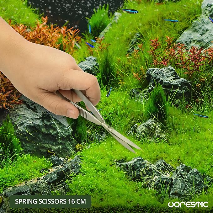 VORESTIC Aquascaping Scissors - 6.3 Inch, Terrarium & Aquarium Scissors for Plants